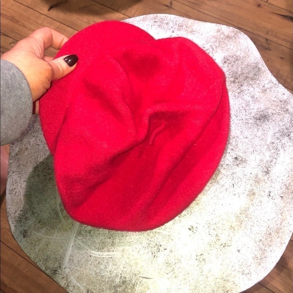 Betmar Red Wool Beret 100% Wool - Picture 7 of 7